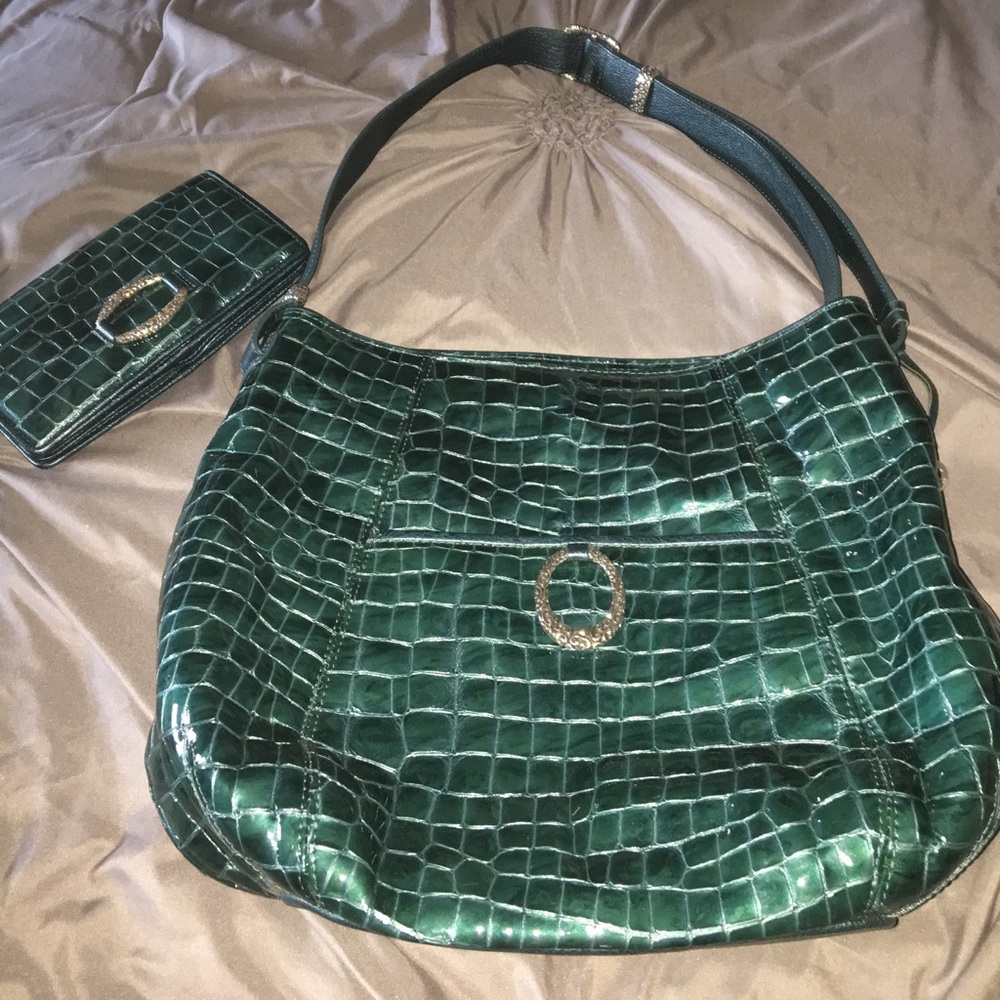 Brighton croc tote and matching wallet